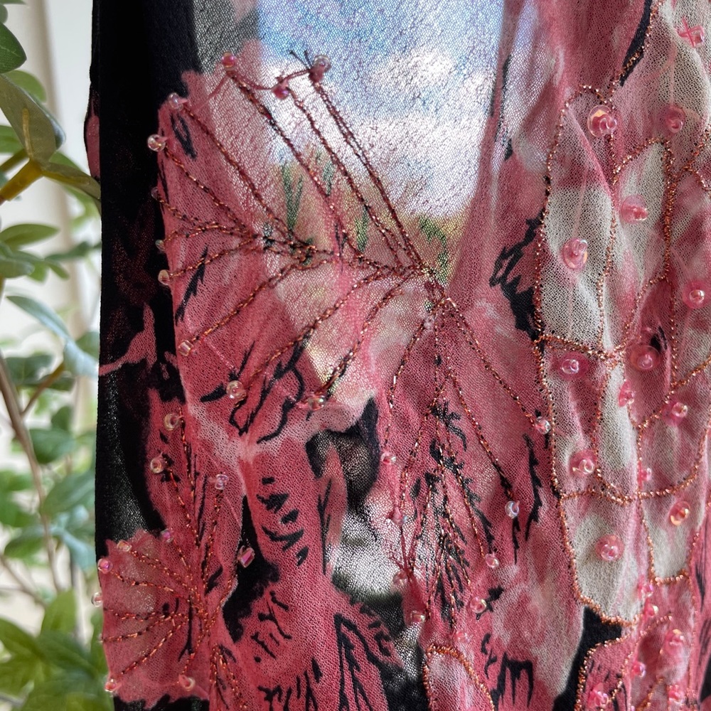 Vintage Connected Y2K Floral Sequin Slip Dress - Picture 12 of 16